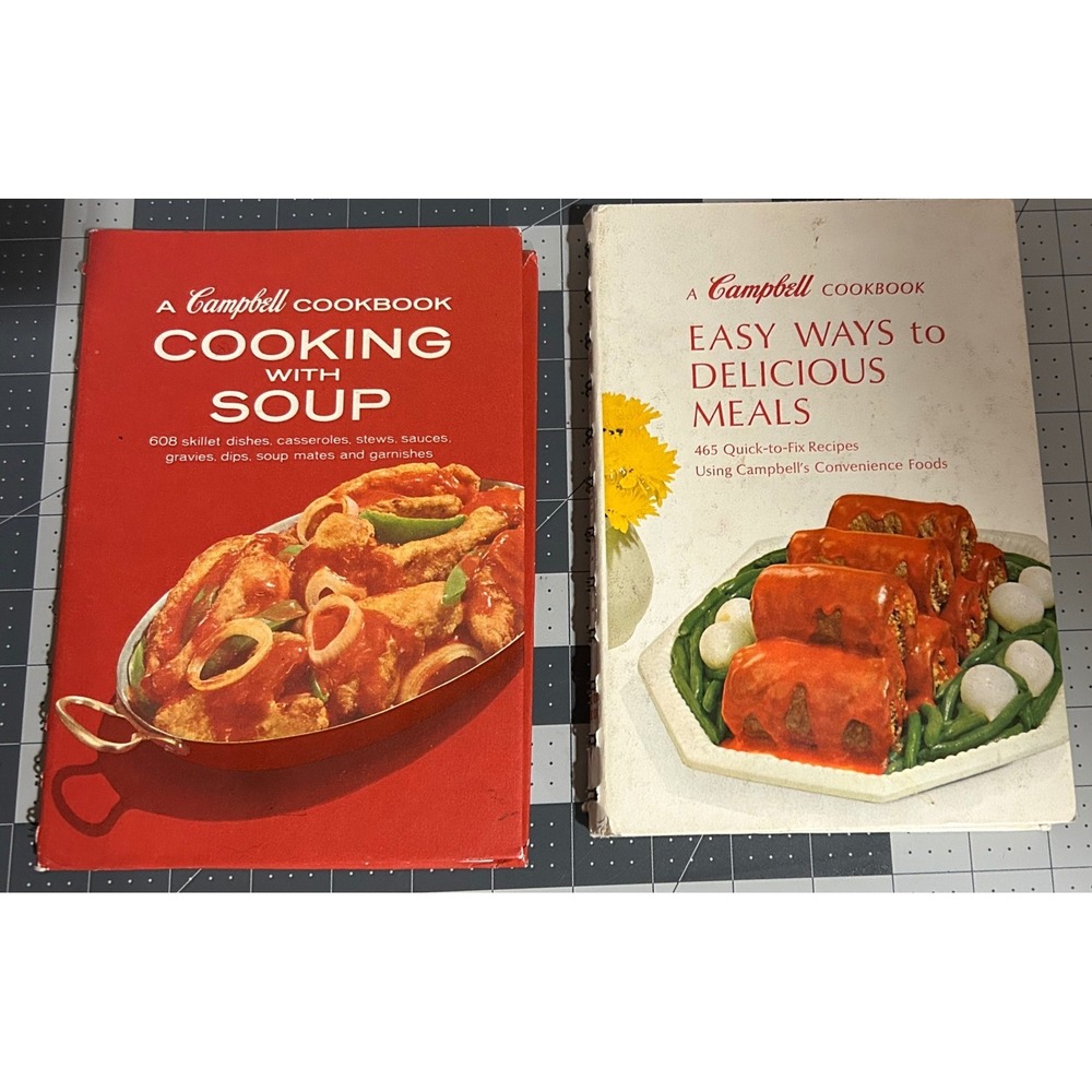 Vintage Campbell Cookbook Set Cooking With Soup 1968 Easy Ways Delicious Meals